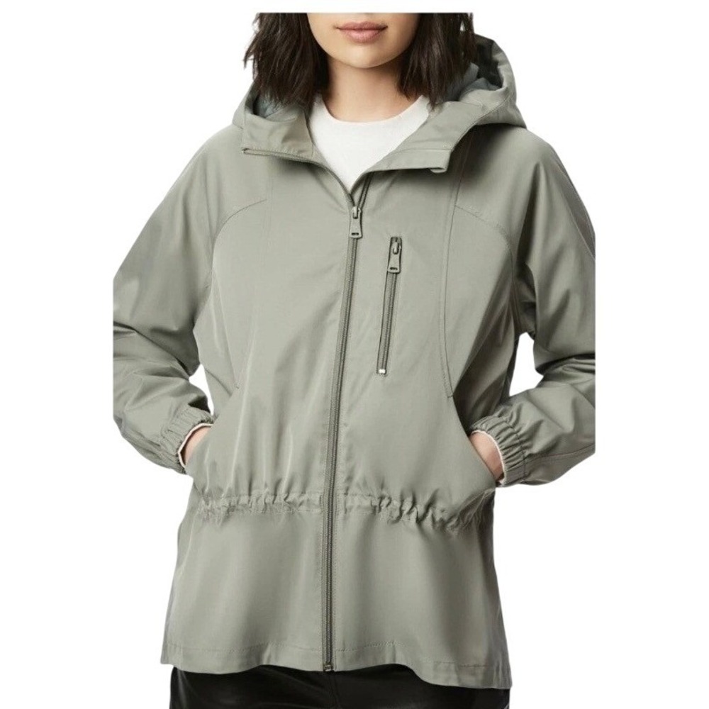 BERNARDO Evergreen Women's Hooded Water Resistant Rain Jacket -‎ Size Small